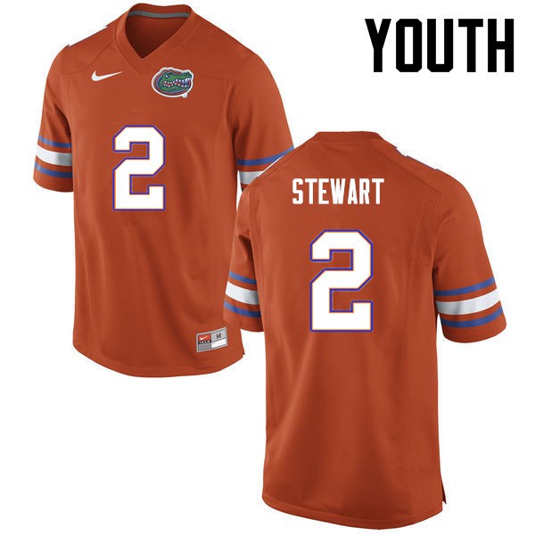 Florida Gators Youth #2 Brad Stewart College Football Orange